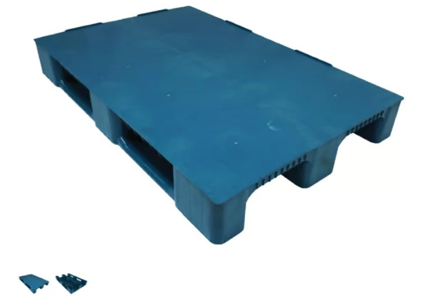 80 X 120 X 15 cm 3 Kızaklı 12,5 KG GRİ ÜZERİ KAPALI PLASTİK PALET