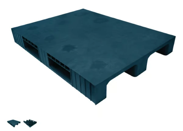 90 X 120 X 15 cm 2 Kızaklı 11 KG GRİ ÜZERİ KAPALI PLASTİK PALET
